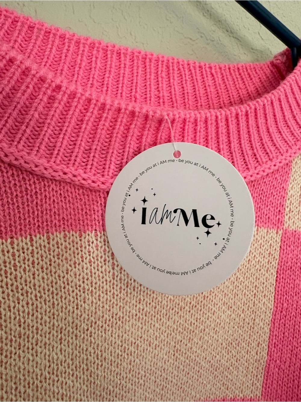 HYFVE Pink and Cream Sweater - Picture 2 of 6